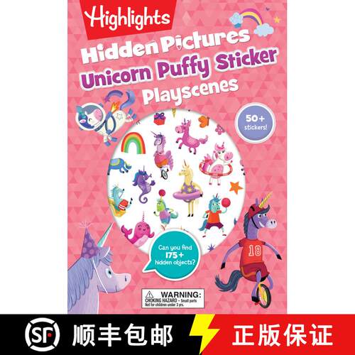 【3-4周达】精装 Unicorn Hidden Pictures Puffy Sticker Playscenes: Unicorn Hidden Pictures Puffy Stick... [9781644721155]