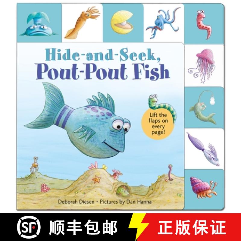 【3-4周达】Lift-The-Flap Tab: Hide-And-Seek, Pout-Pout Fish [9781250060112]