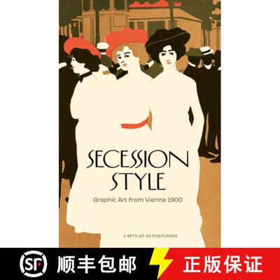 【3-4周达】Secession Style: Graphic Art from Vienna 1900 : 2 Sets of 20 Postcards [9798991621250]