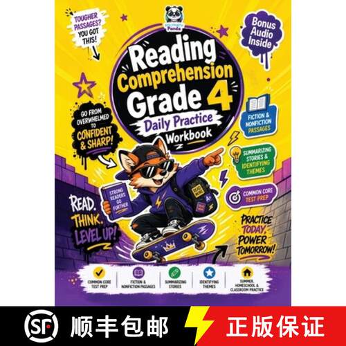 【3-4周达】Reading Comprehension Grade 4 Daily Practice Workbook: Common Core 4th Grade Reader Test P... [9781953149879]