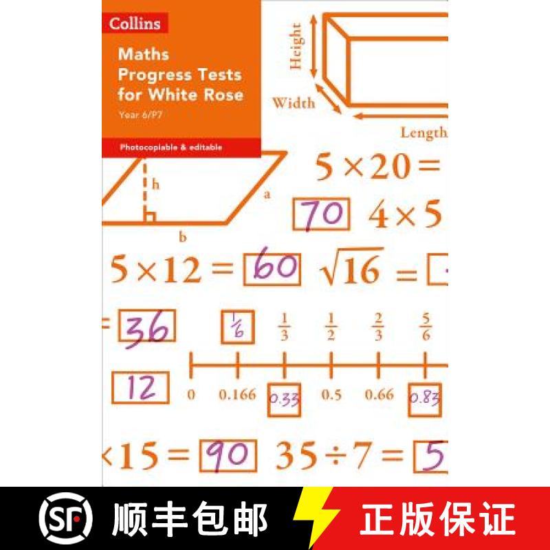 【3-4周达】Collins Tests & Assessment - Year 6/P7 Maths Progress Tests for White Rose [9780008333584]