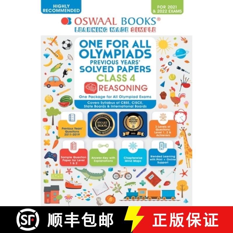 【2-3周达】One for All Olympiad Previous Years' Solved Papers, Class-4 Reasoning Book (For 2022 Exam) [9789354235313]