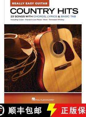 【3-4周达】Country Hits - Really Easy Guitar: 23 Beloved Tunes with Simple Chord Charts, Lyrics, Chor... [9798350116922]