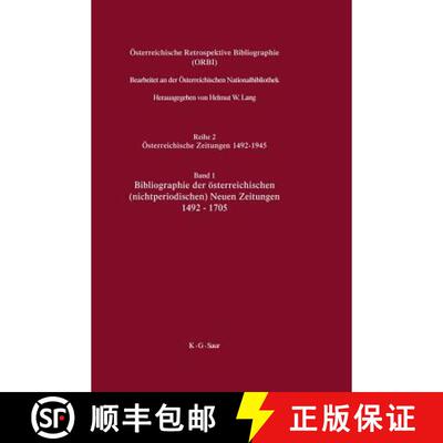 【3-4周达】精装 OEsterreichische Retrospektive Bibliographie, Band 1, Bibliographie der oesterreichis... [9783598233838]
