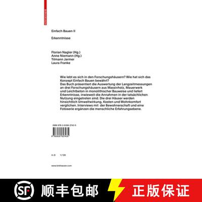 【3-4周达】精装 Einfach Bauen II – Erkenntnisse [9783035627435]