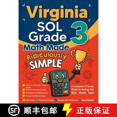 【3-4周达】Virginia SOL Grade 3 Math Made Ridiculously Simple: A Comprehensive 3rd Grade Guide to Aci... [9798903500208]