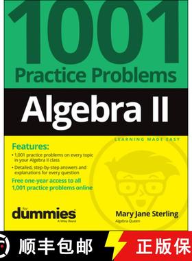 【3-4周达】Algebra II: 1001 Practice Problems for Dummies (+ Free Online Practice) [9781119883562]