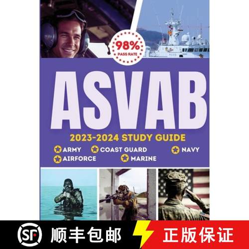 预订 ASVAB Study Guide 2023-2024: Simplified Guide For Army, Airforce, Navy Coast Guard & Marines The... [9781961902299]