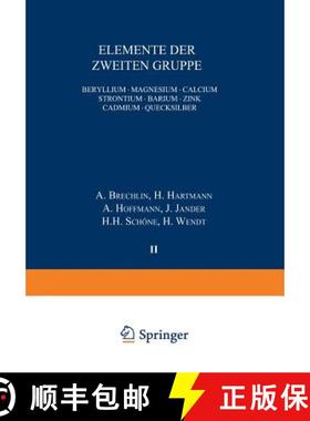 【3-4周达】Elemente Der Zweiten Gruppe: Beryllium - Magnesium - Calcium Strontium - Barium - ƶin... [9783540019084]