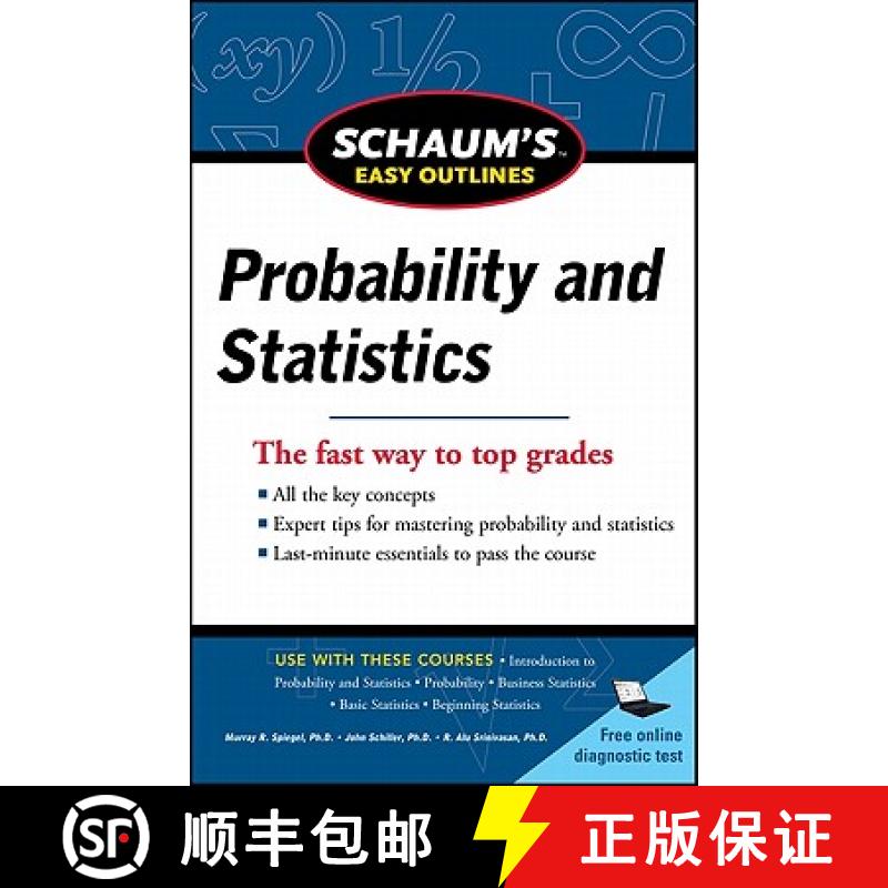 【4周达】Schaum's Easy Outline of Probability and Statistics, Revised Edition [9780071777513]