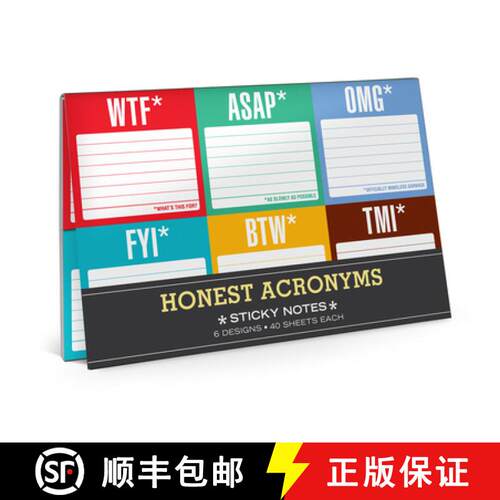 【3-4周达】Knock Knock Honest Acronyms: Sticky Note Packet [9781601064721]