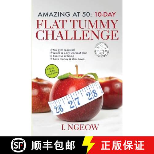 【3-4周达】Amazing at 50: 10-Day Flat Tummy Challenge: Quick and Easy workout plan PLUS 14-day meal plan [9781913584023]