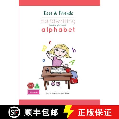 【3-4周达】Esse & Friends Handwriting Practice Workbook Alphabet: Size 2 Practice lines Ages 3 to 5 P... [9780648743316]