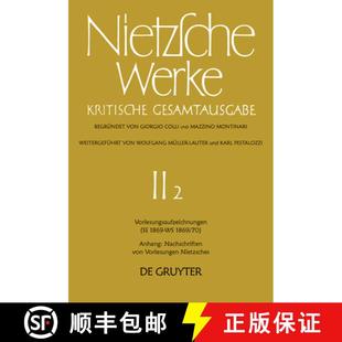 1869 9783110099225 Nachschriften Vorlesungsaufzeichnungen Von Nietzsches 预订 Vorlesungen Anhang