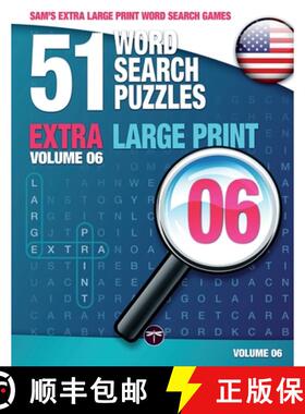 【3-4周达】Sam's Extra Large-Print Word Search Games: 51 Word Search Puzzles, Volume 6: Brain-stimula... [9783864690341]