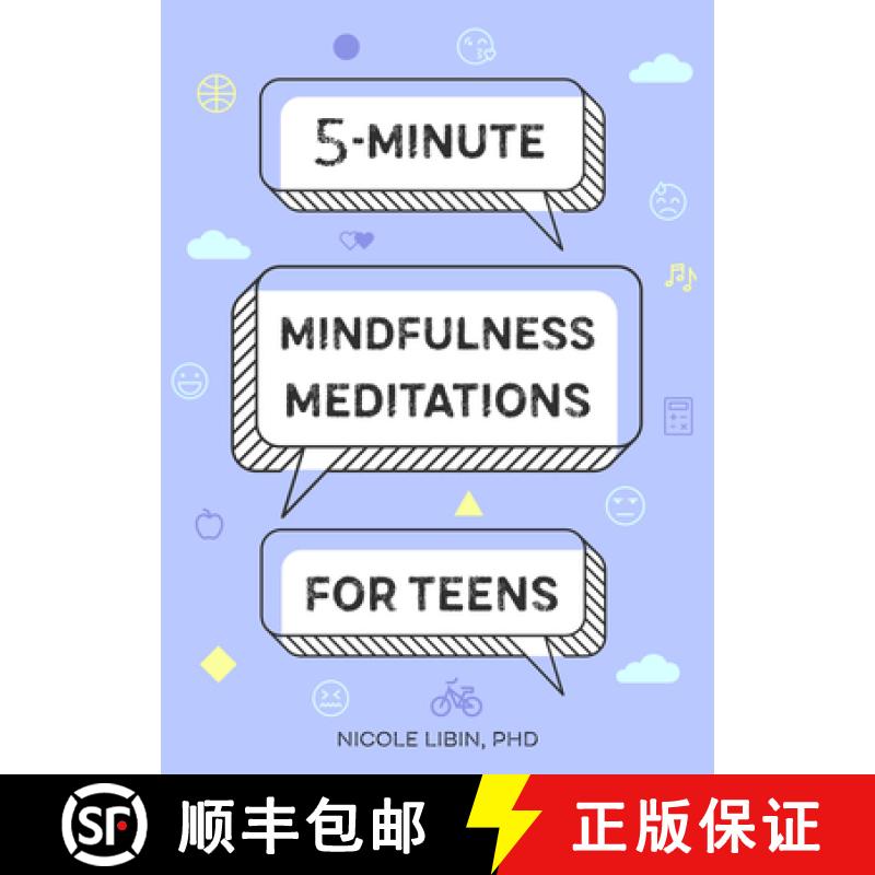 【3-4周达】5-Minute Mindfulness Meditations for Teens [9781641528375]