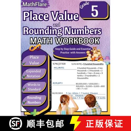 【3-4周达】Place Value and Expanded Notations Math Workbook 5th Grade: Place Value Grade 5, Expanded ... [9798869374745]