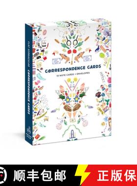 【3-4周达】Flat Vernacular Correspondence Cards: 10 Note Cards + Envelopes [9780553459494]
