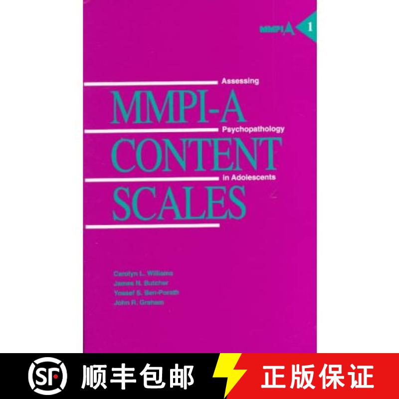 【3-4周达】Mmpi-A Content Scales: Assessing Psychopathology in Adolescents Volume 1 [9780816621446]
