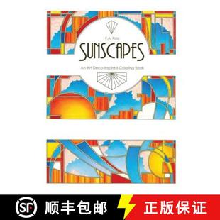 【3-4周达】Sunscapes: An Art Deco-Inspired Coloring Book [9780692815786]