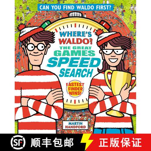 【3-4周达】精装 Where's Waldo? The Great Games Speed Search: (A Hidden Object Activity Book that Lays... [9781536235364]