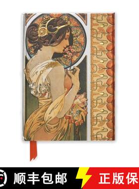 【3-4周达】精装 Mucha: Cowslip and Documents Decoratifs (Foiled Journal) [9781783611874]