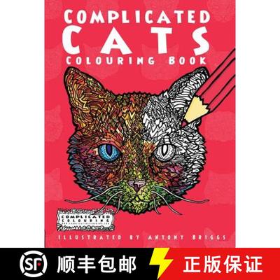 【3-4周达】Complicated Cats : Colouring Book [9781911302421]
