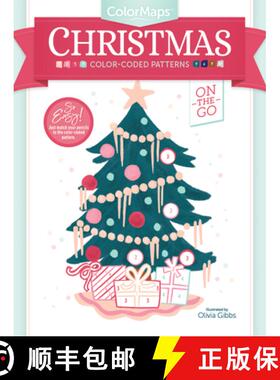 【3-4周达】Colormaps Christmas: Color-Coded Patterns Adult Coloring Book [9780764363047]