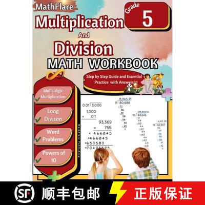 【3-4周达】Multiplication and Division Math Workbook 5th Grade: Multi-Digit Multiplication and Long D... [9798869374738]