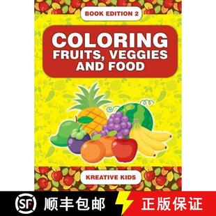 Edition 9781683777021 Coloring and Food Veggies 4周达 Fruits Book