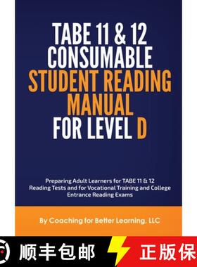 【3-4周达】TABE 11 and 12 CONSUMABLE STUDENT READING MANUAL FOR LEVEL D [9781737760818]