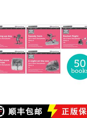 【3-4周达】Read Write Inc. Phonics: Pink Set 3 More Black & White Storybooks (Pack of 50) [9781382047821]