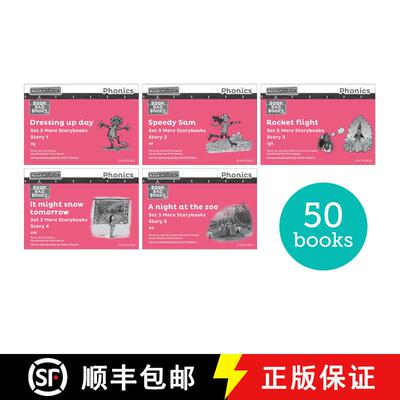 【3-4周达】Read Write Inc. Phonics: Pink Set 3 More Black & White Storybooks (Pack of 50) [9781382047821]
