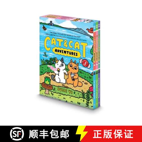 【3-4周达】Cat & Cat Adventures #1-3: A Graphic Novel 3-Book Box Set: The Quest for Snacks, The Goble... [9780063459984]
