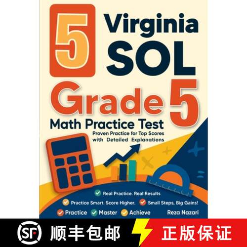 【3-4周达】5 Virginia SOL Grade 5 Math Practice Tests: Proven Practice for Top Scores with Detailed E... [9798903501793]