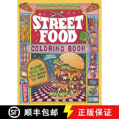 【3-4周达】Street Food Coloring Book: Delicious Treats from Cities Around the World [9789188369819]