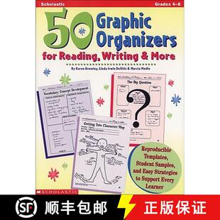 【3-4周达】50 Graphic Organizers for Reading, Writing & More: Reproducible Templates, Student Samples... [9780590004848]