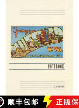 【3-4周达】Vintage Lined Notebook Greetings from Bluefield, West Virginia [9798385456451]