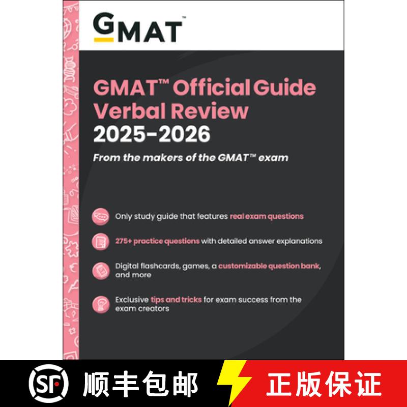 【3-4周达】GMAT Official Guide Verbal Review 2025 - 2026: Book + Online Question Bank [9781394333882]