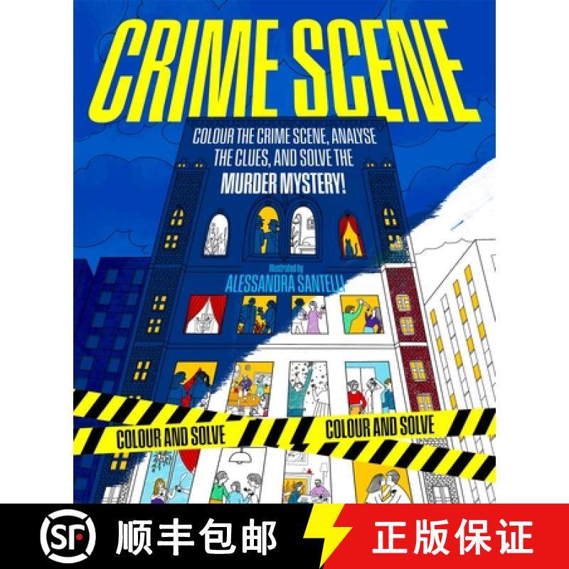【3-4周达】Colour and Solve: Crime Scene: Colour the Crime Scene  Analyze the Clues and Solve the Mur... [9781035077144]