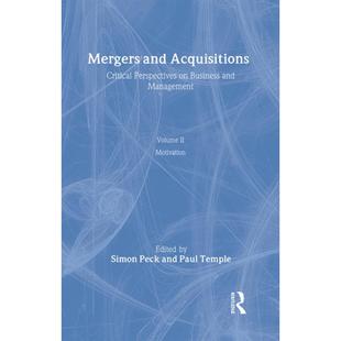 Mergers Management and Business Acquisitions Critical 9780415226240 Perspectives 4周达