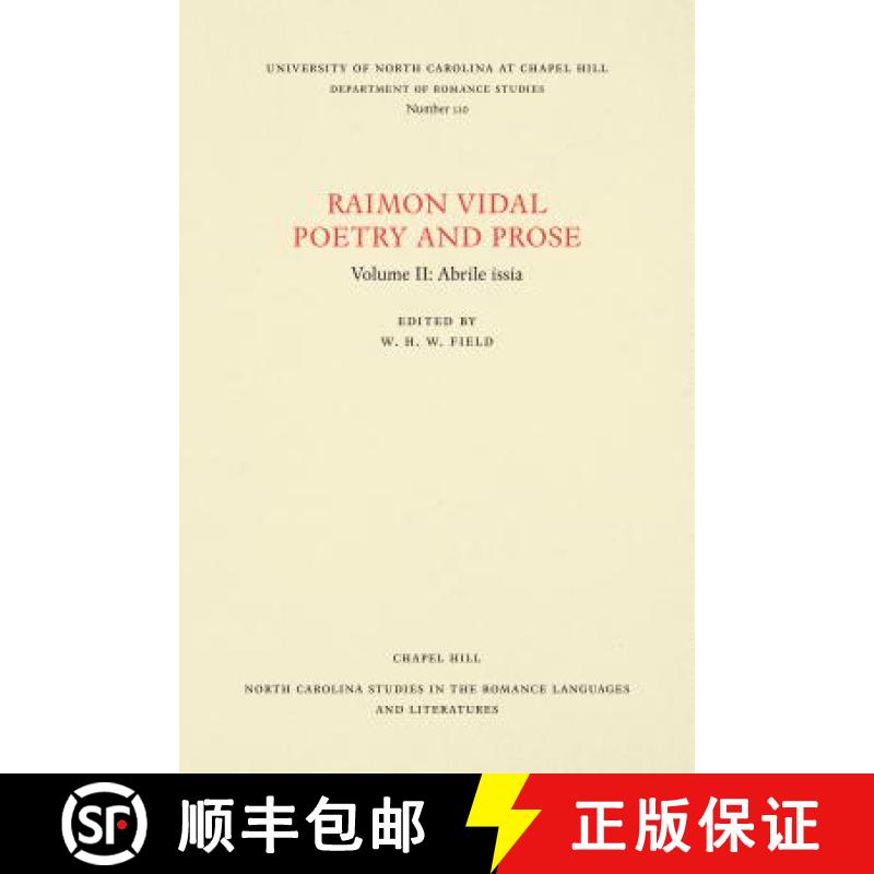预订 Raimon Vidal, Poetry and Prose: Volume II: Abrile Issia [9780807891100]