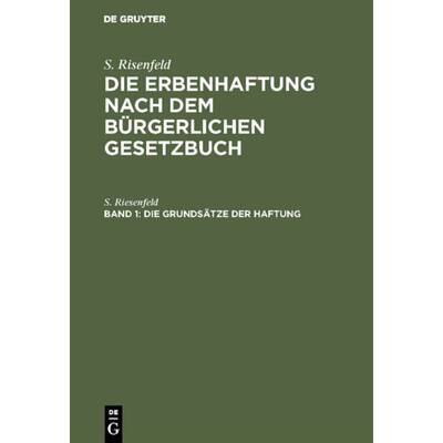 预订 Die Grundsätze der Haftung [9783111155388]