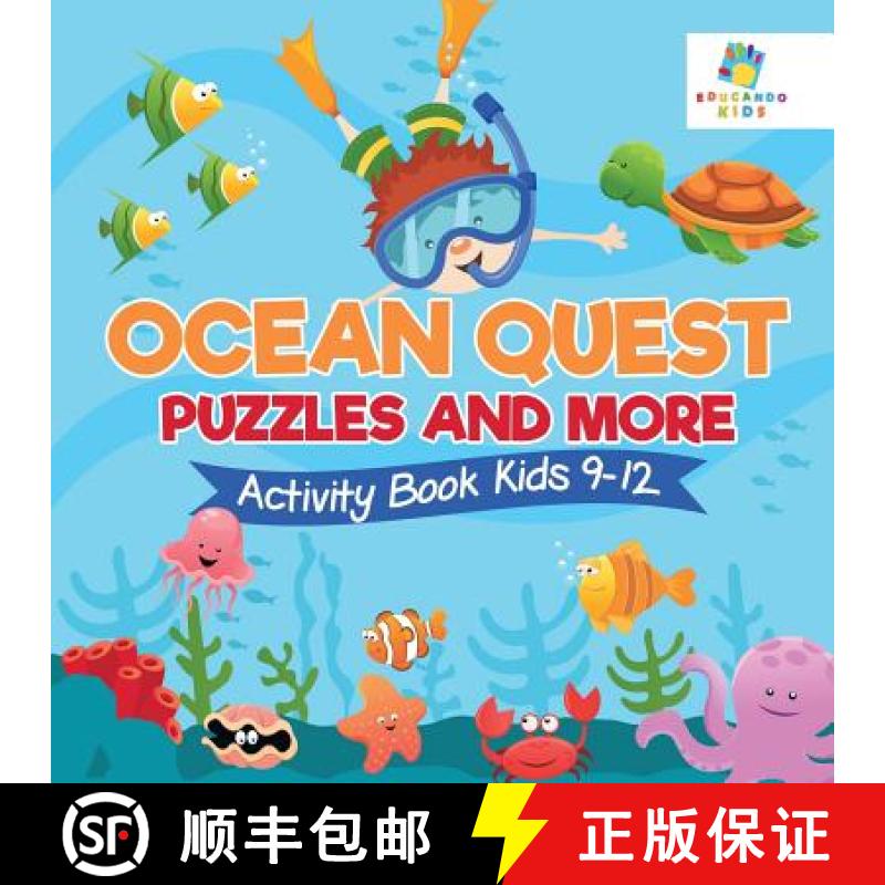 【3-4周达】Ocean Quest Puzzles and More | Activity Book Kids 9-12 [9781645217572]
