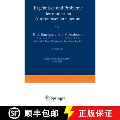 【3-4周达】Ergebnisse und Probleme der Modernen Anorganischen Chemie (Softcover reprint of the origin... [9783642937934]