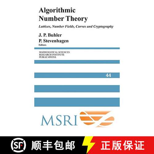 【3-4周达】精装 Algorithmic Number Theory: Lattices, Number Fields, Curves and Cryptography - Algorit... [9780521808545]