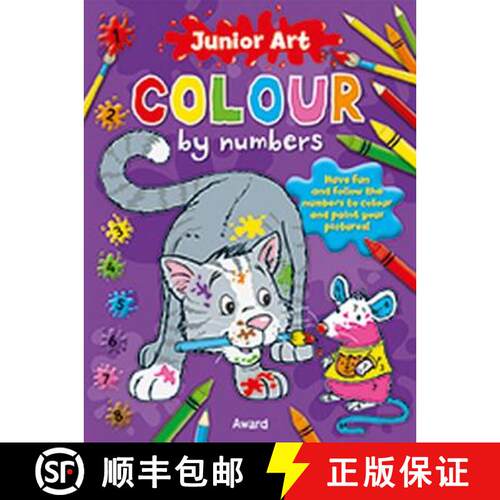 【3-4周达】Colour by Numbers - Cat and Mouse: Featuring a Picture of the Finished Page for Extra Guid... [9781841358604]