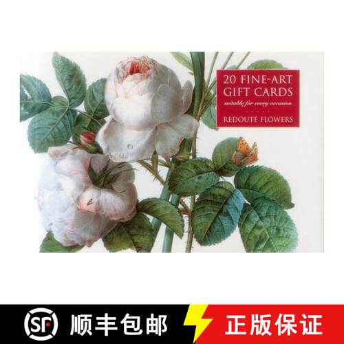 【3-4周达】20 Notecards and Envelopes: Redoute Flowers: A Delightful Pack of High-Quality Fine Art Gi... [9781782140054]