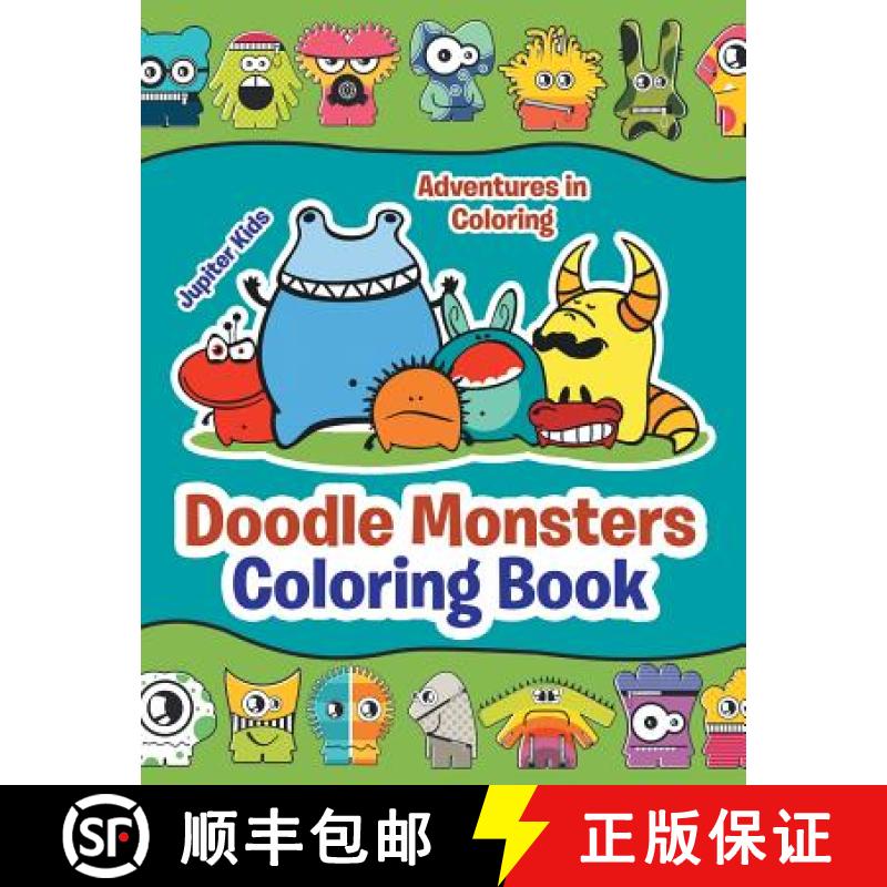 【3-4周达】Adventures in Coloring: Doodle Monsters Coloring Book [9781683265917]