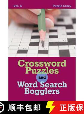 【3-4周达】Crossword Puzzles And Word Search Bogglers Vol. 6 [9781683057017]